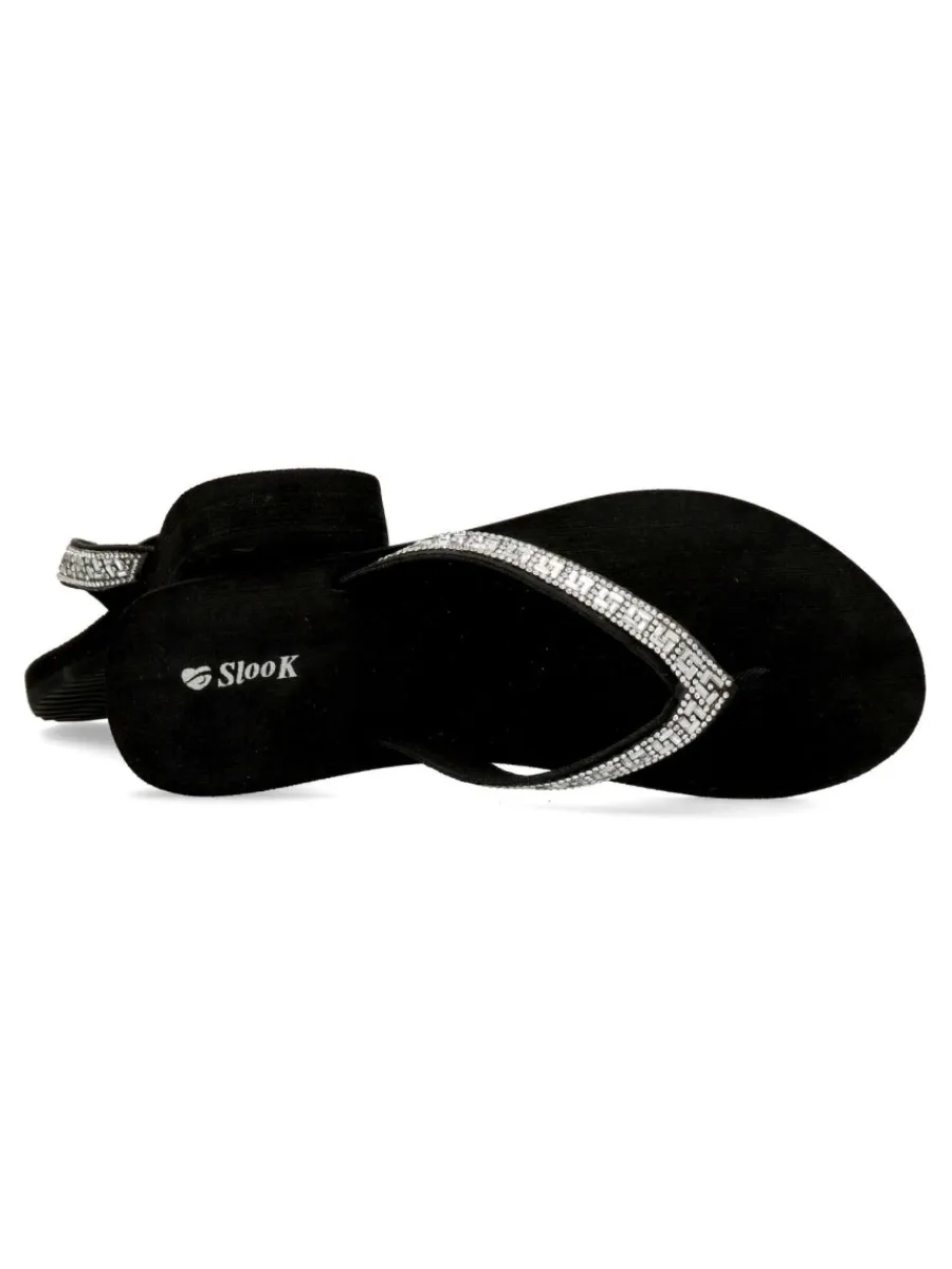 Discount SLOOK Sandalia plana pedrería brillo mujer