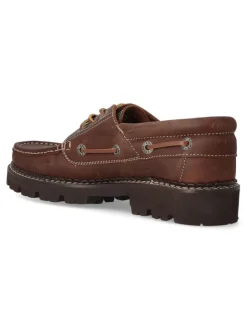 Clearance SNIPE Zapato náutico piel hombre SNI 21291 MARRON