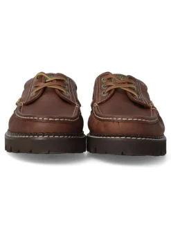 Clearance SNIPE Zapato náutico piel hombre SNI 21291 MARRON