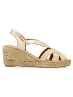 Hot TONI PONS Sandalia alpargata metalizada mujer