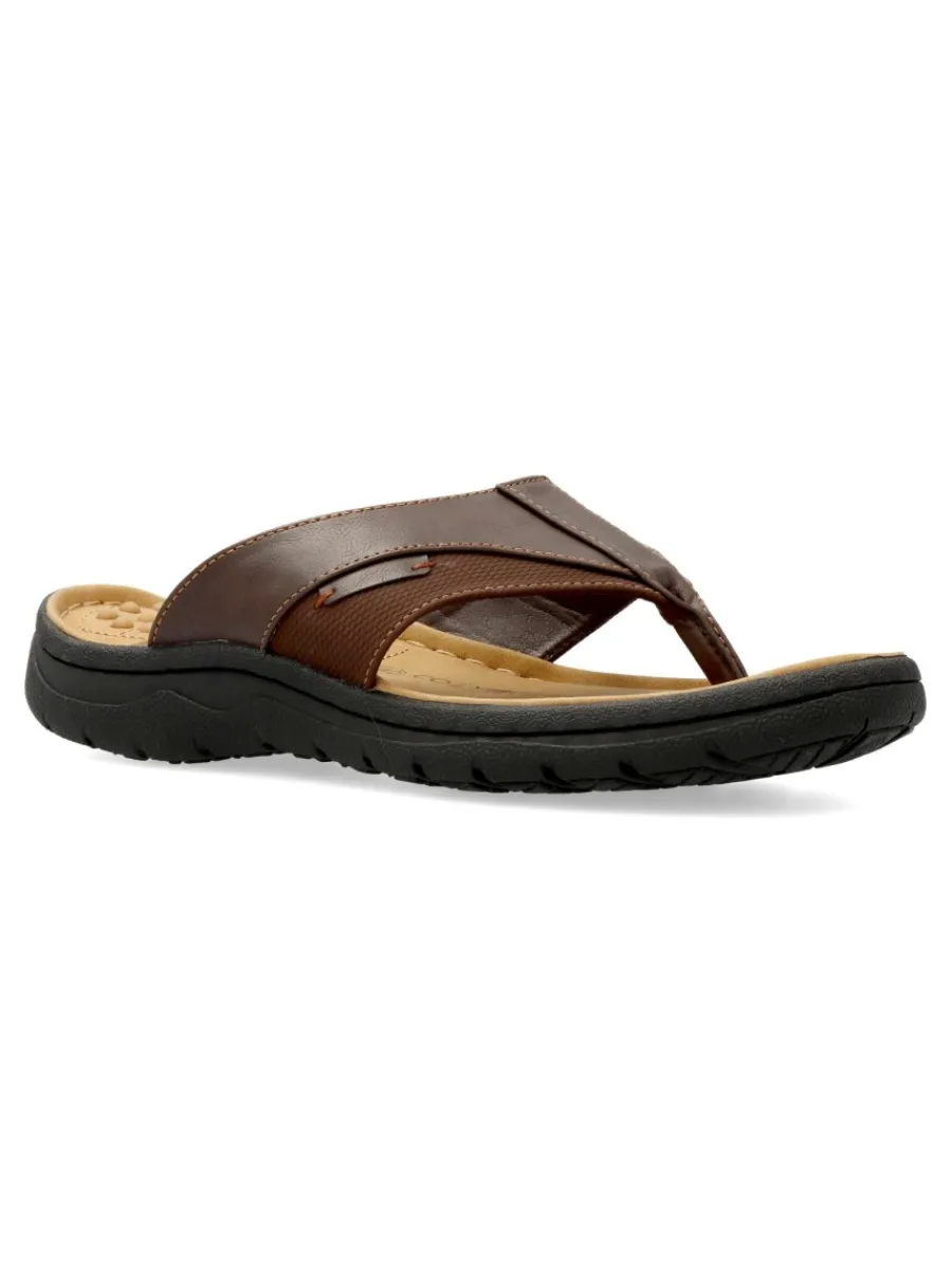 Outlet UAUH! Sandalia esclava marrón confort