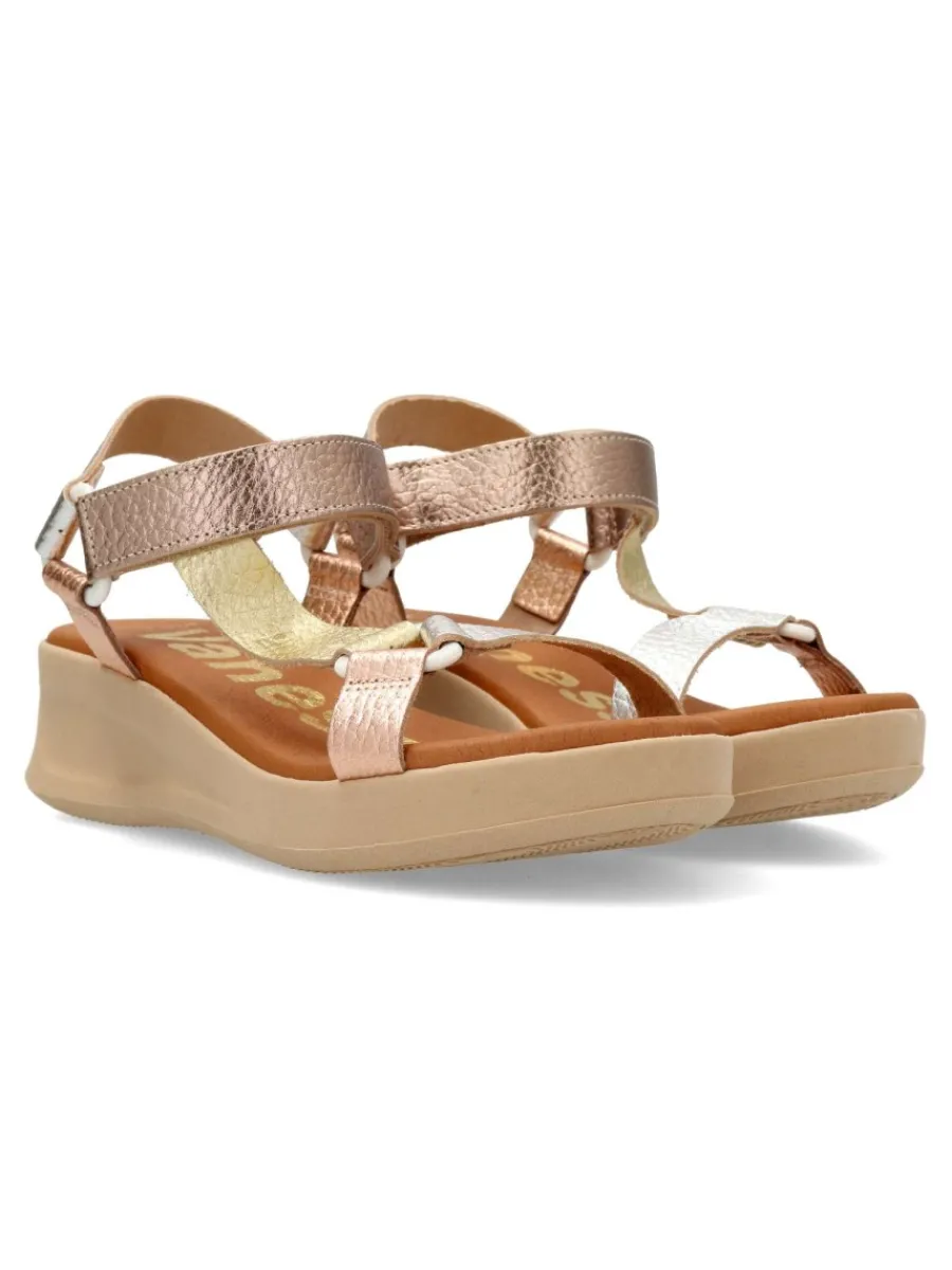 Best VANESSA CALZADOS VANESSA Sandalia casual piel multi metalizada