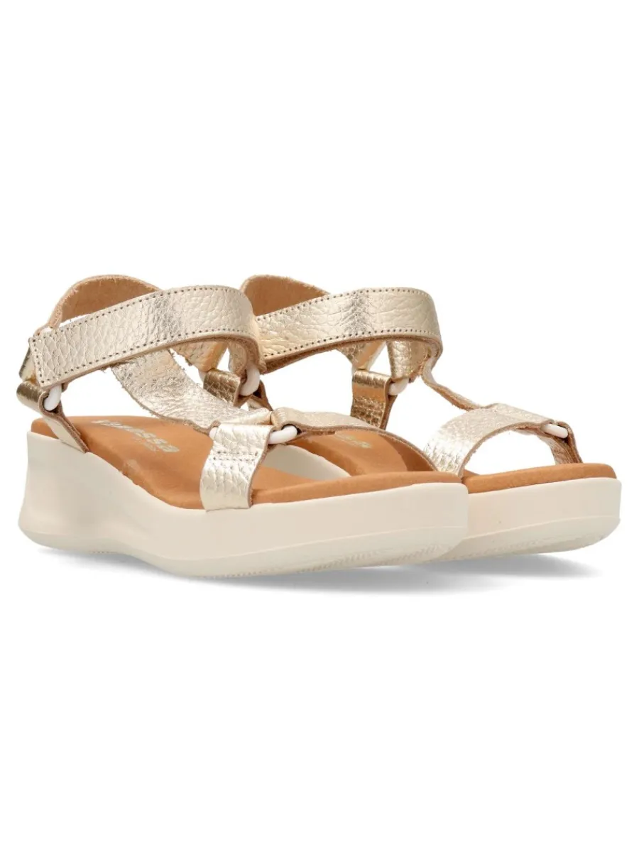 Discount PEKE'S by Vanessa VANESSA Sandalia casual piel metalizada