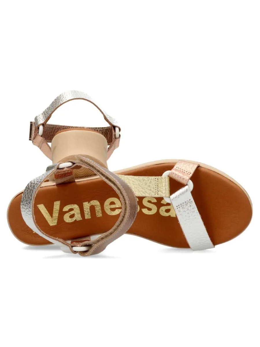 Best VANESSA CALZADOS VANESSA Sandalia casual piel multi metalizada