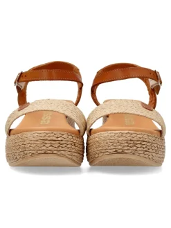 Outlet VANESSA CALZADOS VANESSA Sandalia confort pala yute natural