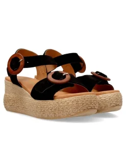 Sale VANESSA CALZADOS VANESSA Sandalia cuña efecto yute piel confort