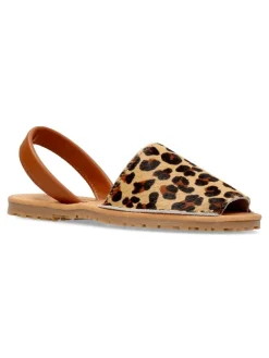 Sale VANESSA CALZADOS VANESSA Sandalia menorquina print leopardo
