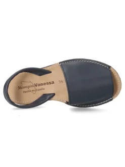 Sale VANESSA CALZADOS VANESSA Sandalia menorquina de piel IBI 550 MARINO