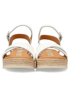 Sale PEKE'S by Vanessa VANESSA Sandalia piel blanca confort niña