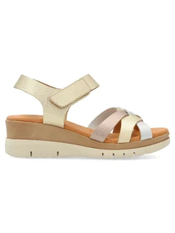 Online VANESSA CALZADOS VANESSA Sandalia piel confort multi metalizado