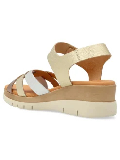 Online VANESSA CALZADOS VANESSA Sandalia piel confort multi metalizado