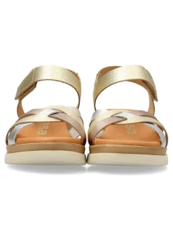 Online VANESSA CALZADOS VANESSA Sandalia piel confort multi metalizado