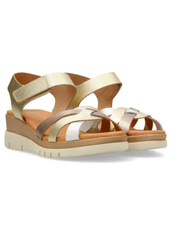 Online VANESSA CALZADOS VANESSA Sandalia piel confort multi metalizado