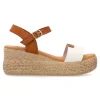 Outlet VANESSA CALZADOS VANESSA Sandalia piel plataforma efecto yute