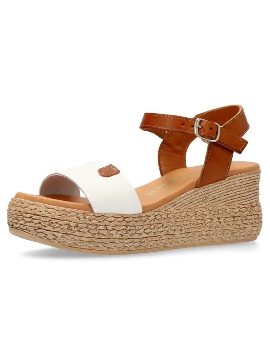 Outlet VANESSA CALZADOS VANESSA Sandalia piel plataforma efecto yute