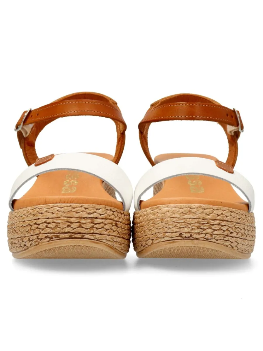 Outlet VANESSA CALZADOS VANESSA Sandalia piel plataforma efecto yute