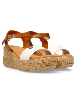 Outlet VANESSA CALZADOS VANESSA Sandalia piel plataforma efecto yute
