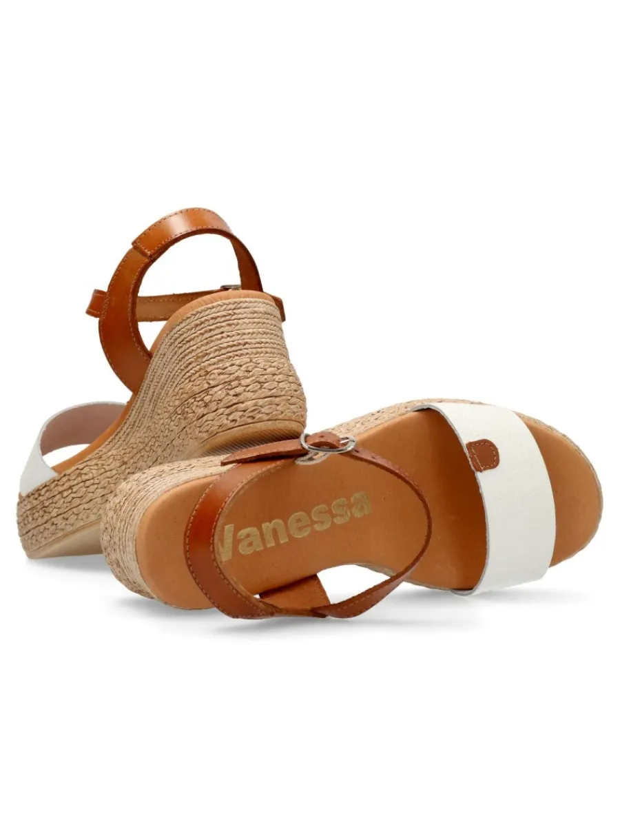 Outlet VANESSA CALZADOS VANESSA Sandalia piel plataforma efecto yute