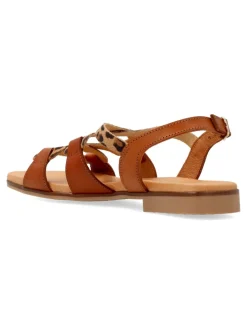 Clearance VANESSA CALZADOS VANESSA Sandalia plana piel print leopardo confort