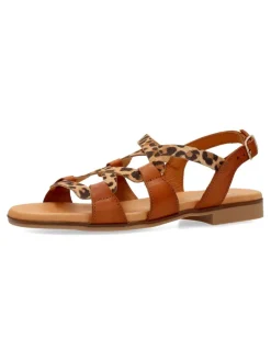 Clearance VANESSA CALZADOS VANESSA Sandalia plana piel print leopardo confort
