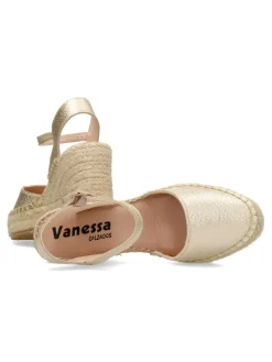 Best VANESSA CALZADOS VANESSA Sandalia valenciana piel metalizada mujer