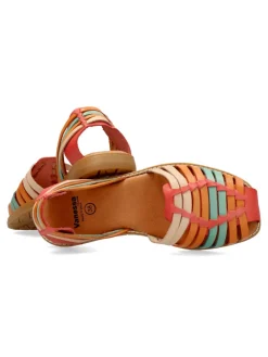 Hot VANESSA CALZADOS VANESSA Sandalia vaquetilla piel confort multicolor