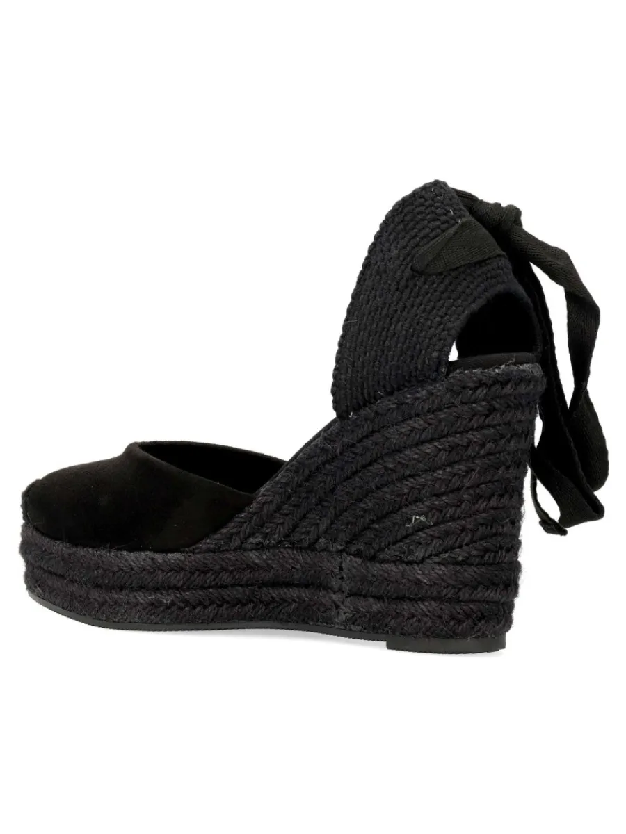 Sale VANESSA CALZADOS VANESSA Valenciana cuña yute negro cintas