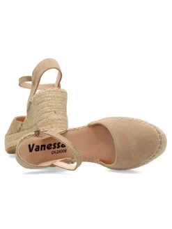 Online VANESSA CALZADOS VANESSA Valenciana piel serraje cuña yute natural