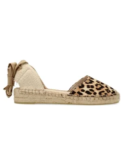 Outlet VANESSA CALZADOS VANESSA Valenciana plana print leopardo cintas