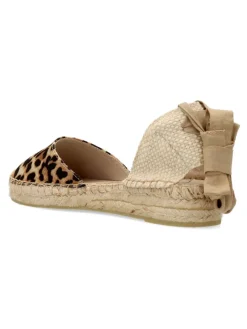Outlet VANESSA CALZADOS VANESSA Valenciana plana print leopardo cintas
