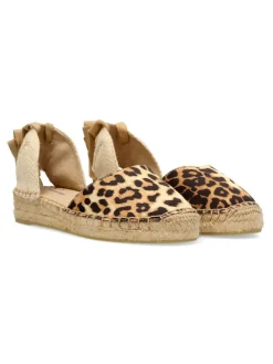 Outlet VANESSA CALZADOS VANESSA Valenciana plana print leopardo cintas