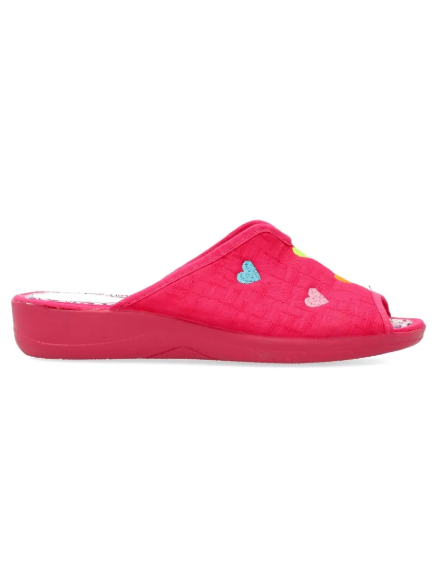 Discount VANESSA CALZADOS VANESSA Zapatilla de casa bordado corazones