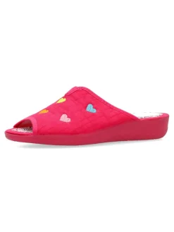 Discount VANESSA CALZADOS VANESSA Zapatilla de casa bordado corazones