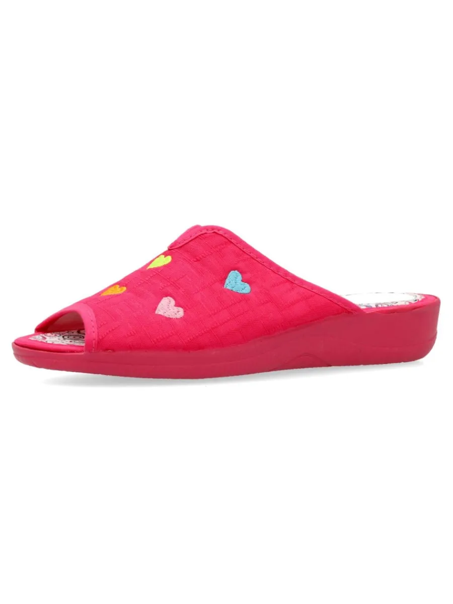 Discount VANESSA CALZADOS VANESSA Zapatilla de casa bordado corazones