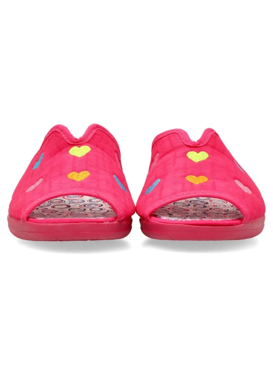 Discount VANESSA CALZADOS VANESSA Zapatilla de casa bordado corazones