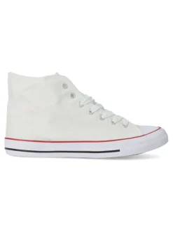 Outlet VVNN Bota de lona casual hombre BOL HB0357 BLANCO