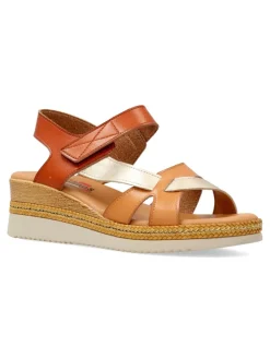 Clearance VVNN Sandalia confort cuña baja mujer