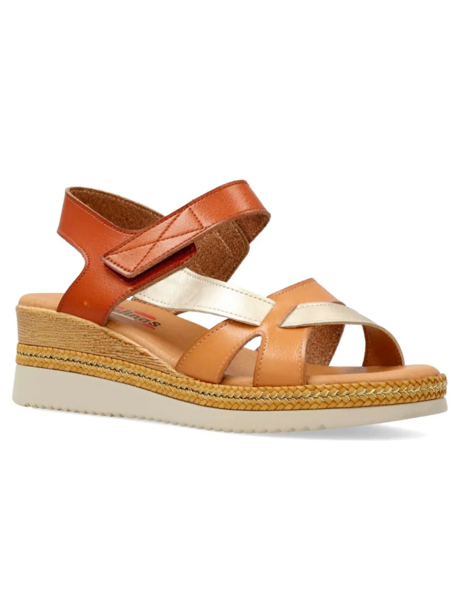 Clearance VVNN Sandalia confort cuña baja mujer