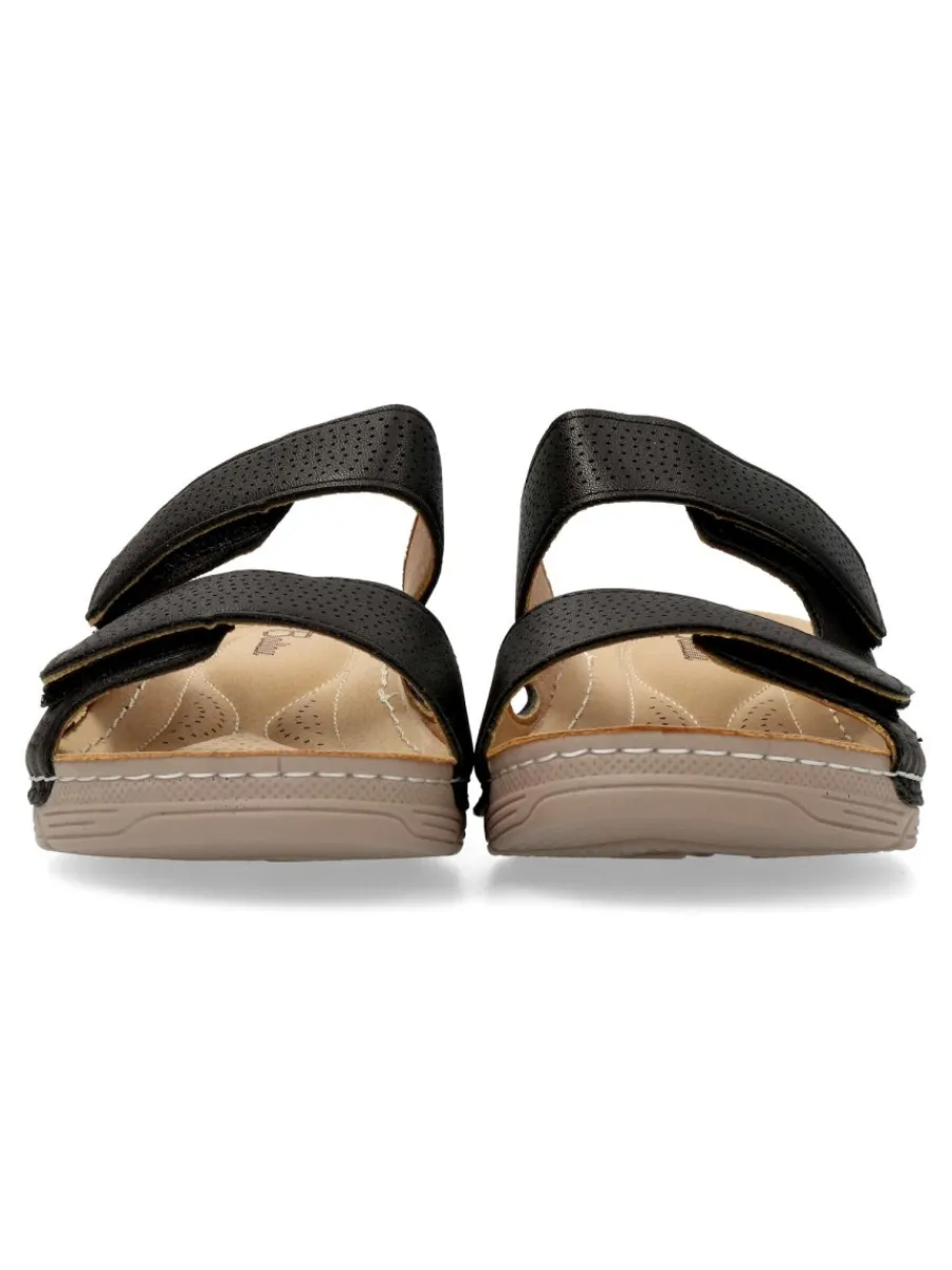 Best VVNN Sandalia negra confort mujer
