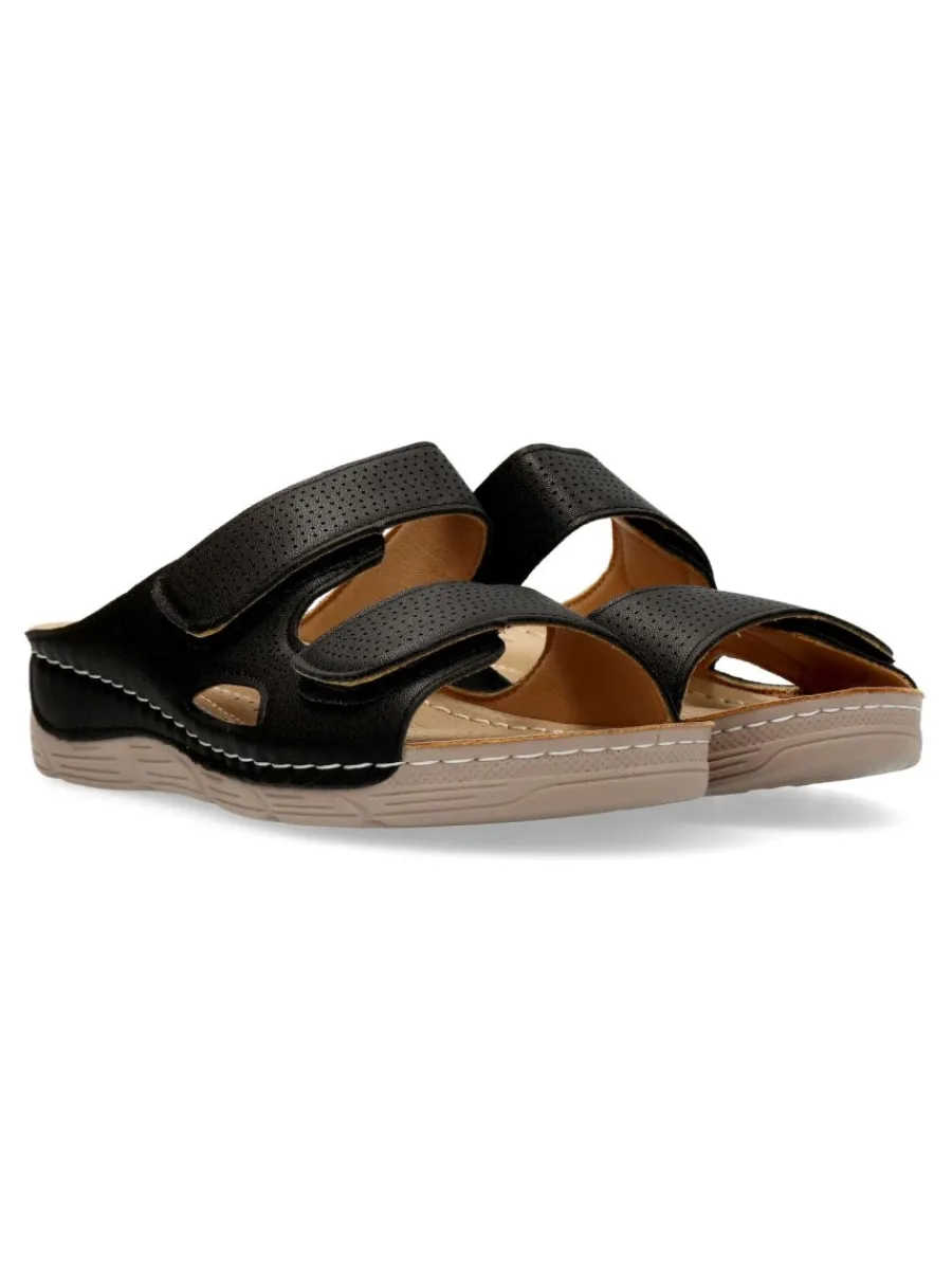 Best VVNN Sandalia negra confort mujer