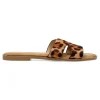 Clearance VVNN Sandalia plana estampado leopardo