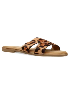 Clearance VVNN Sandalia plana estampado leopardo