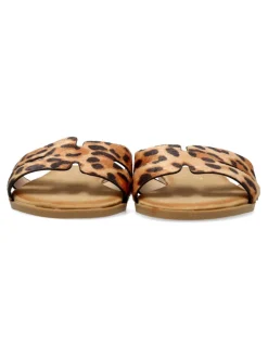 Clearance VVNN Sandalia plana estampado leopardo