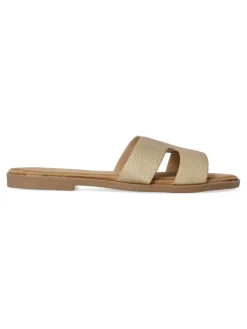 Discount VVNN Sandalia plana metalizada mujer