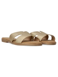 Discount VVNN Sandalia plana metalizada mujer