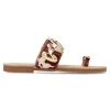 Fashion VVNN Sandalia plana print cebra mujer