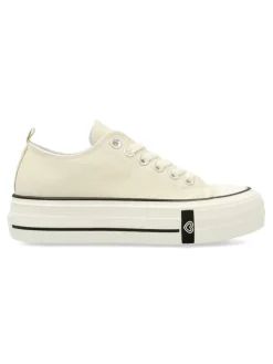 Fashion VVNN Zapatilla lona casual basket plataforma