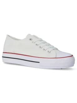 Online VVNN Zapatilla lona casual mujer BOL BYH72 BLANCO