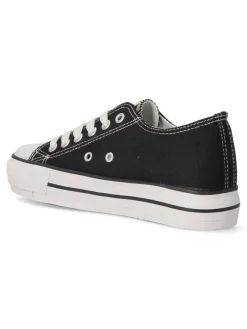Clearance VVNN Zapatilla lona casual mujer BOL BYH72 NEGRO