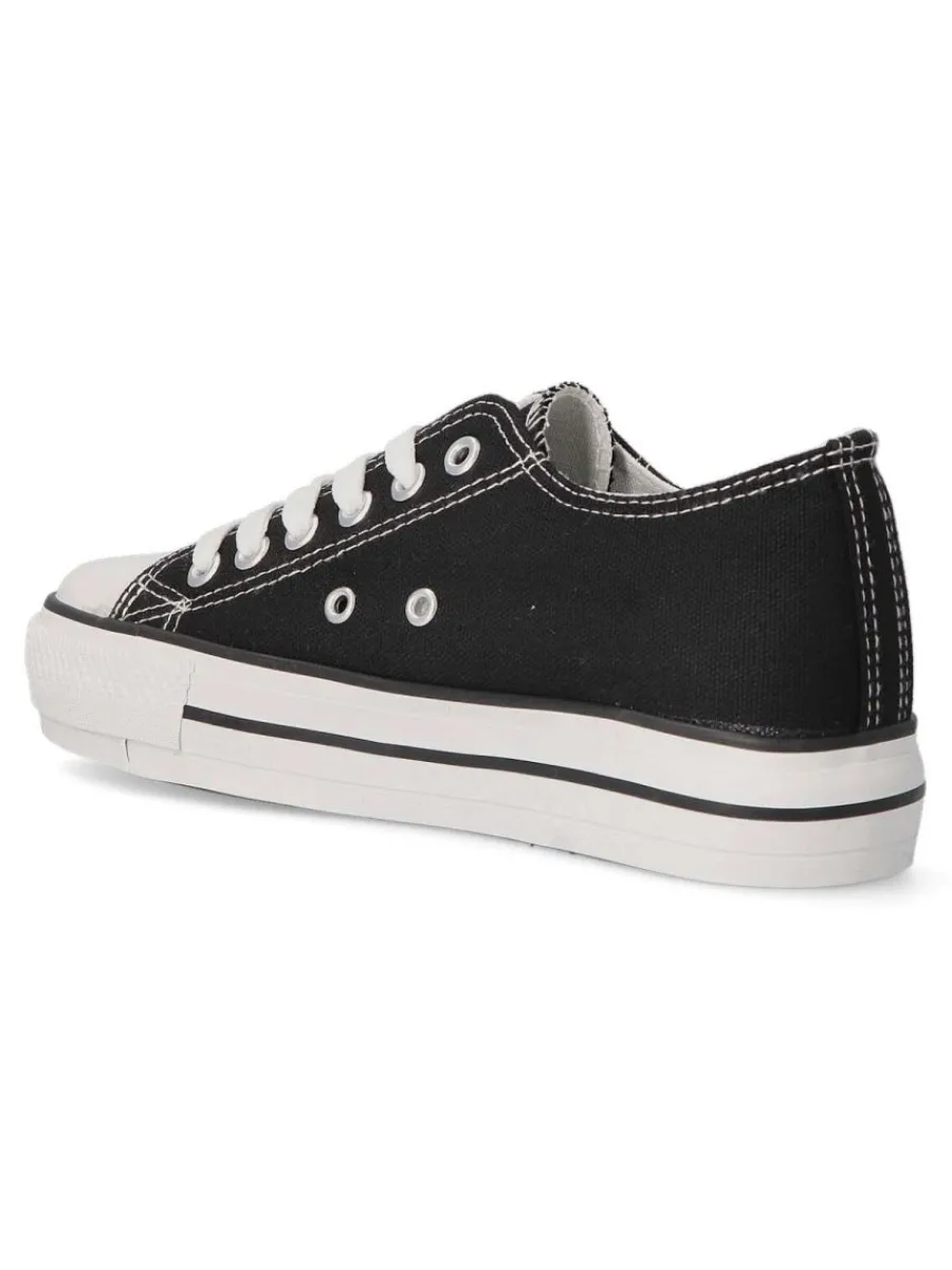 Clearance VVNN Zapatilla lona casual mujer BOL BYH72 NEGRO